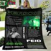 Pop Singer Ferxxo Feid  Blanket,Flannel Throw Blanket for Home Bedroom Bed Sofa Picnic Office Hiking Leisure Nap Birthday Gift
