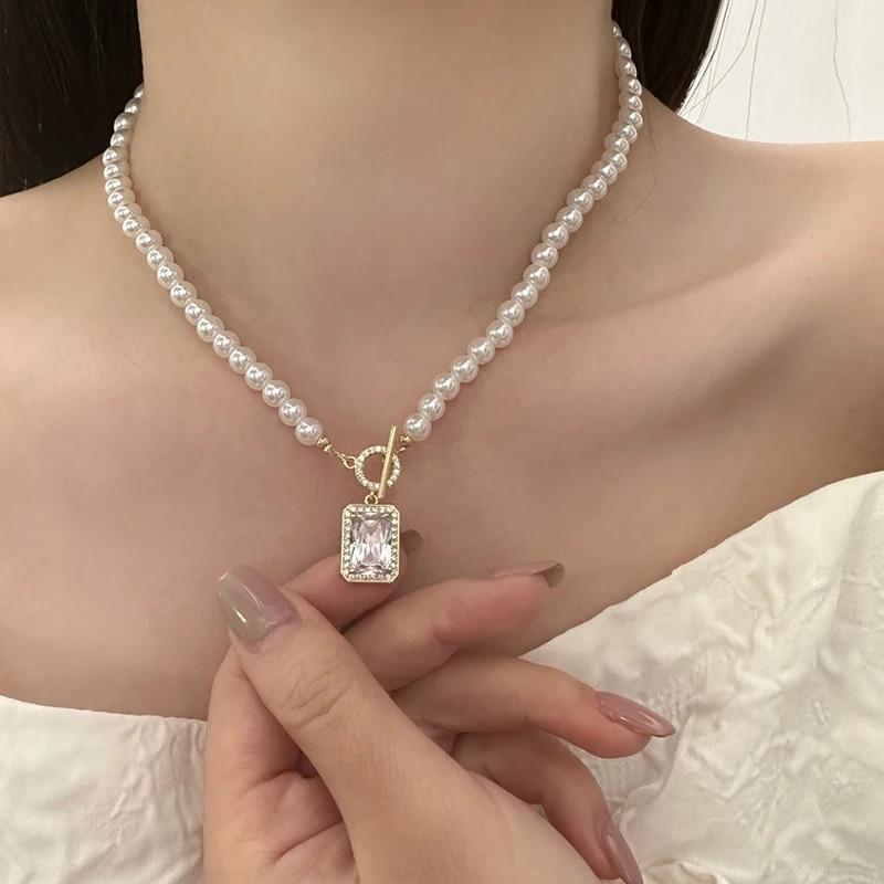 Trend Hochzeit Partei Schmuck Bunte Herz Halsband Halskette Für Frauen Elegante Weiße Imitation Perle Strand Urlaub Halsketten N198