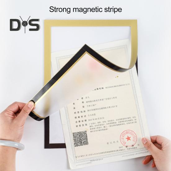 Moldura autoadesiva, porta-retratos magnético com tampa transparente, moldura de exibição de pôster de parede para fotos e documentos