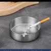 Stainless Steel Ashtray, Creative Household Ashtray, Hotel and Restaurant Special Ashtray, Large-capacity Ash Storage Tray