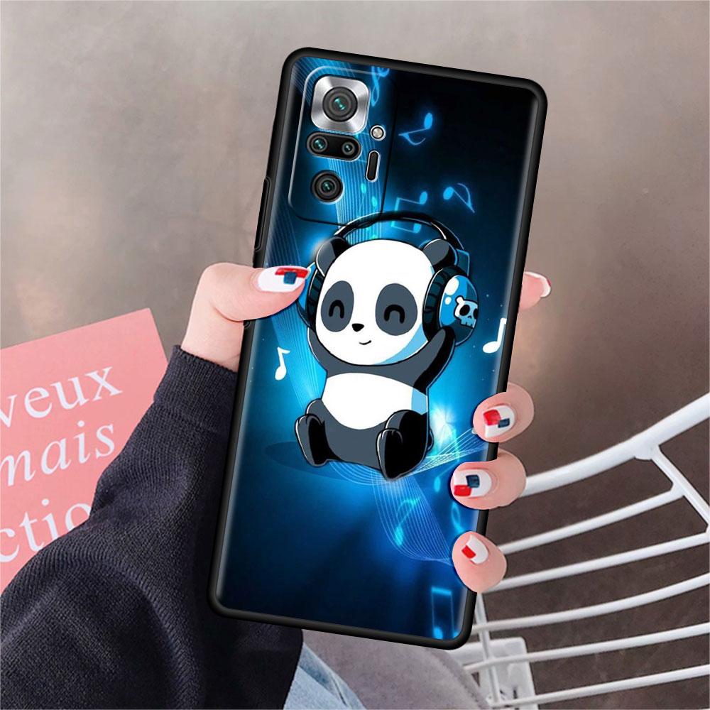 Funda For Xiaomi Redmi Note 10 9 11 Pro Soft Phone Case 10S 9S K40 8 9A 9C 9T 7 10C 8T Silicone Cover Cute Cartoon Animal Panda