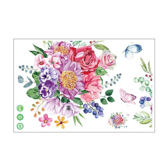 

Наклейка на унитаз, съемная водонепроницаемая наклейка с зеленым листом и цветочным рисунком на крышку унитаза для украшения дома, ванной комнаты E