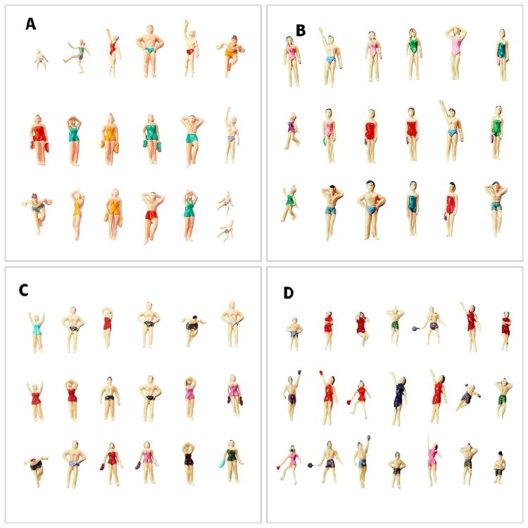 Miniature Different Poses Swimming People Model People Swimming Figures for Miniature World and Crafting