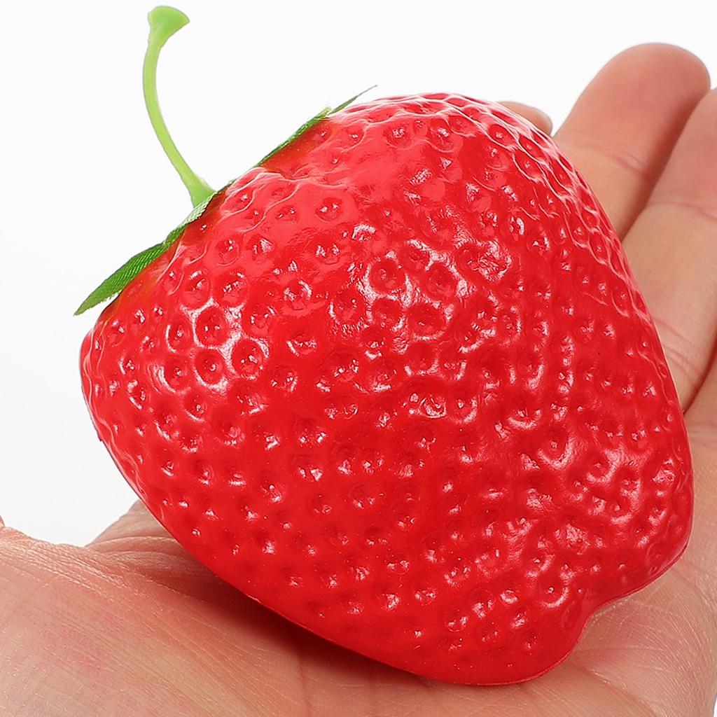 OUNONA Strawberry Food Realistic Fruit Fake Cute and 6 Pretend Interior Promotional Photography Props Samples, Large, Samples, Models, Fruit, Large,