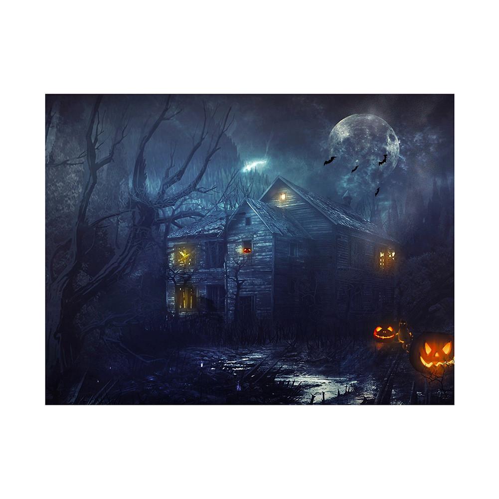 Halloween Cemetery Backdrop for Birthday,Youngsters Shower,Graduation Party Decor,Photography Background,Halloween Decor