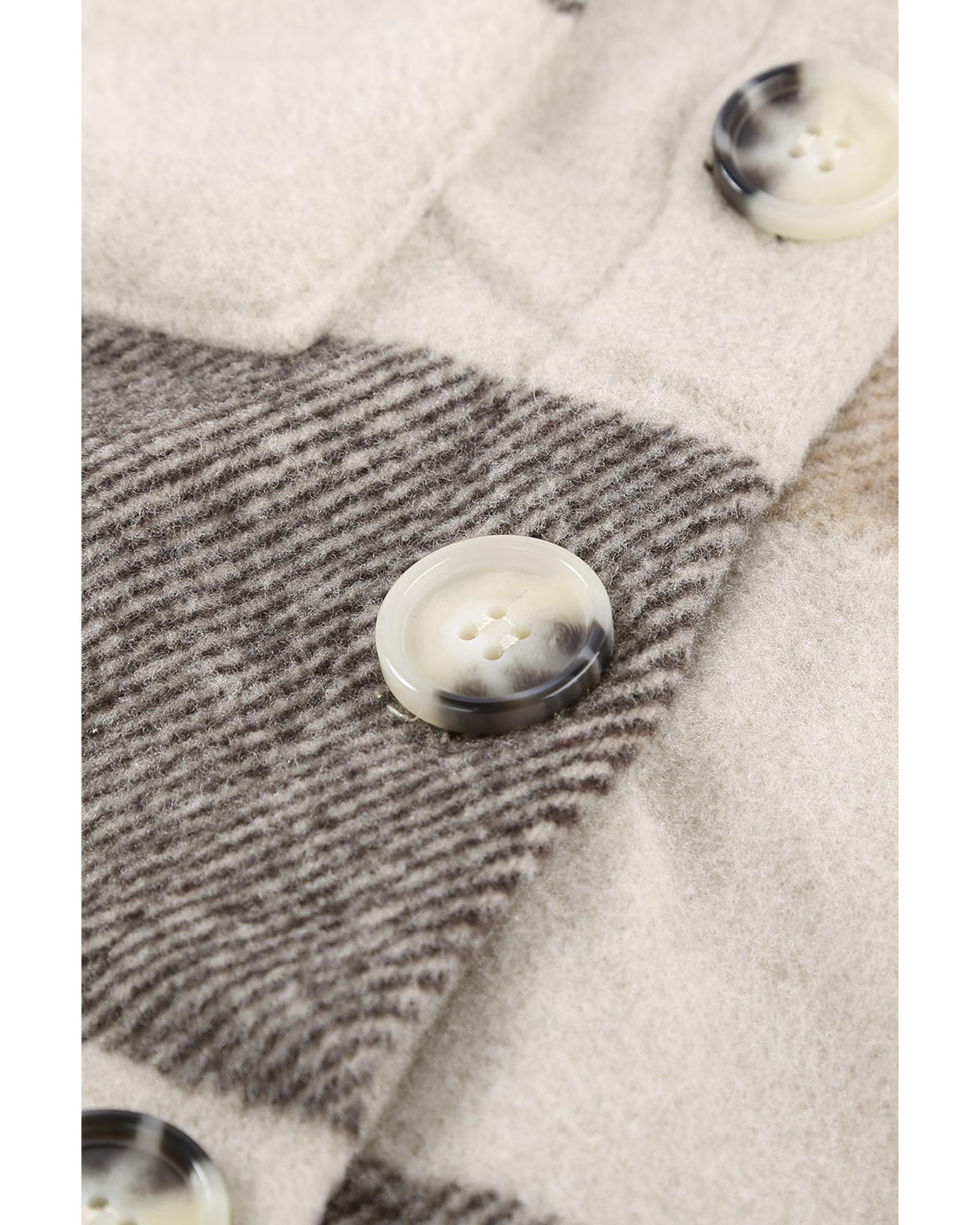 

Azura Exchange Color Block Buttoned Long Sleeve Jacket with Pocket S хакі