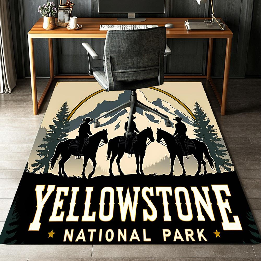 Yellowstone Printed Carpet Rug for Office Chair Living Room Bedroom Kitchen Room Decor Gifts