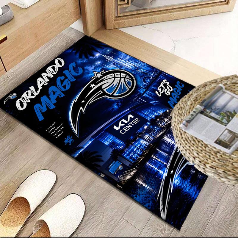 Orlando Basketball Teppich, Küchenteppiche, Yogamatte, Rutschfeste Matten, Teppich für Badezimmer, Wohnzimmer Schlafzimmer, Campingteppiche Weihnachtsgeschenk