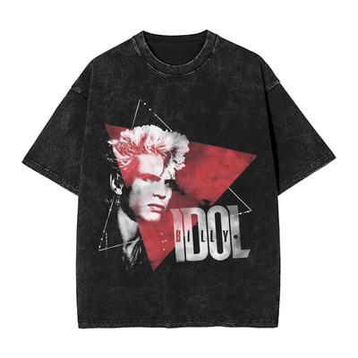 Billy Idol tričko Plážová superstar Y2K Retro trička Bavlna Harajuku tričko pro muže Krátký rukáv Designové topy