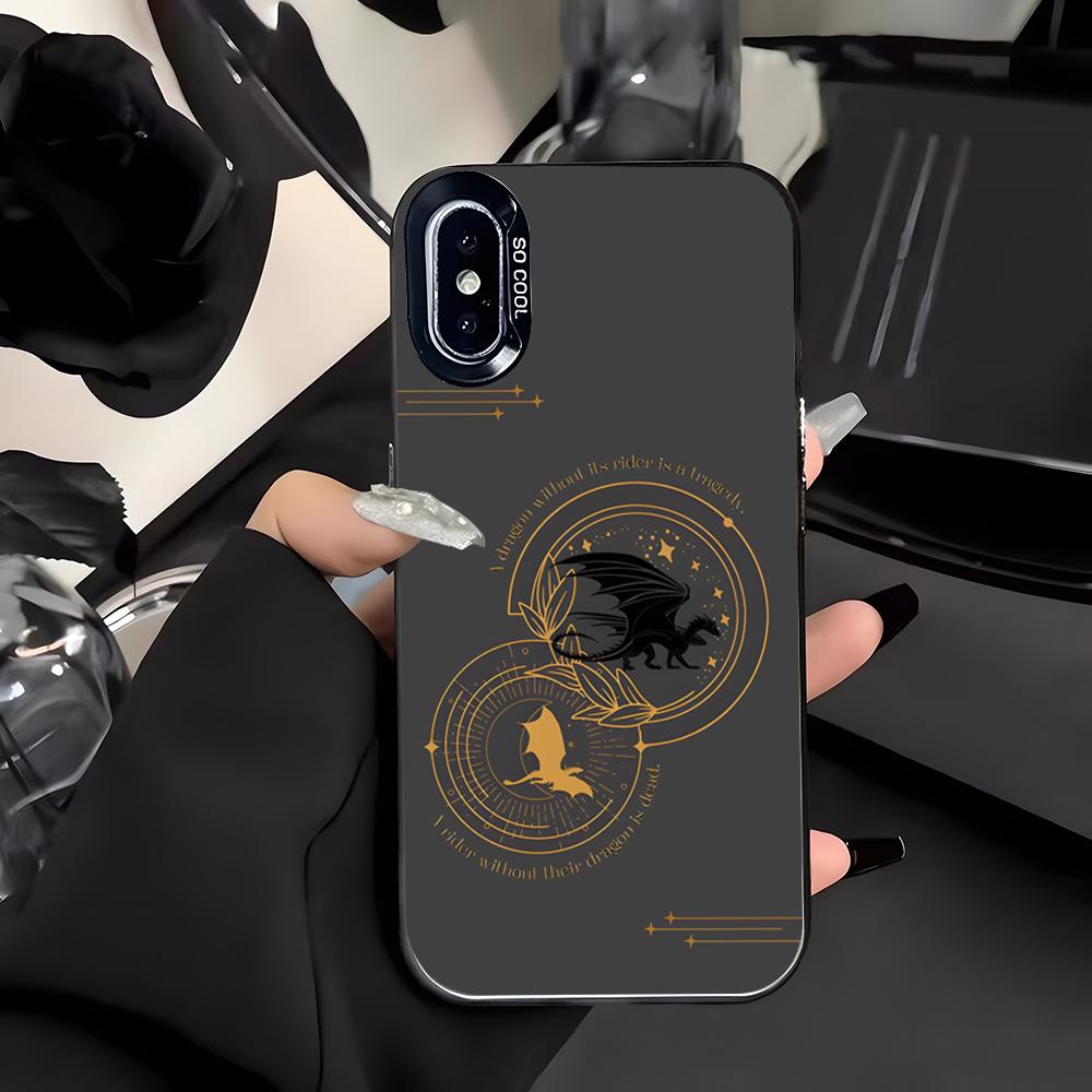 

Fourth Wing Dragons Phone Case For IPhone 17 Air 16 E 15 14 Plus 13 12 11 Pro Max Colored Silver Cover iPhone 16 Pro Max