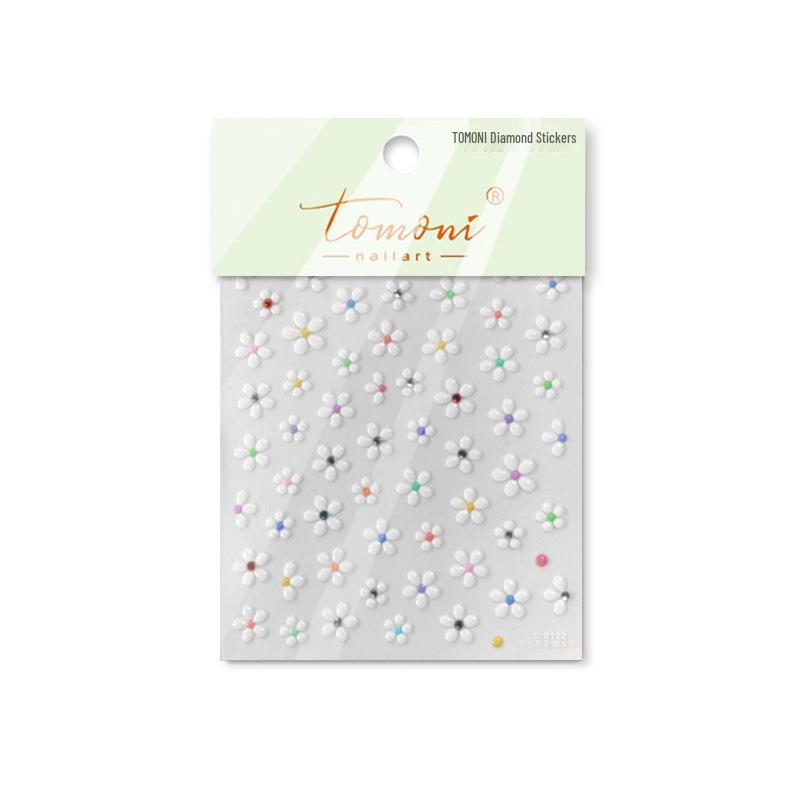 

Наклейки для ногтей Tomoni Crystal Милые белые цветы 4102