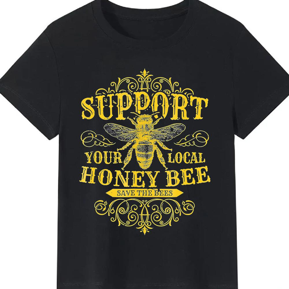 Camisetas Gráficas de Abejas y Panales Lindos Juegos de Palabras Florales Acuarela y Diseños Retro para Amantes de la Naturaleza y las Abejas