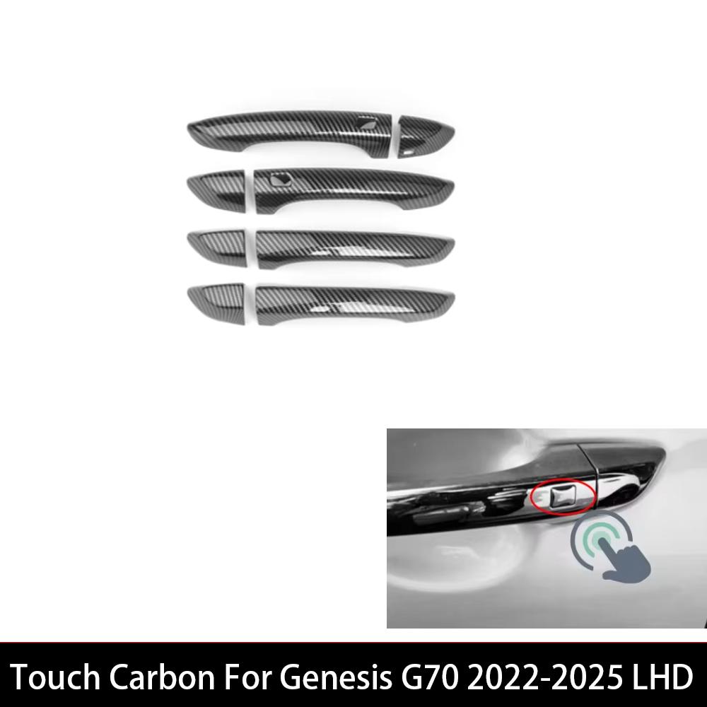 Pour Genesis G70 -2025 Tuning Voiture Fibre de Carbone Console Centrale Levier de Vitesse Boutons de Fenêtre Couvercle d'Aérateur Central Accessoires LHD