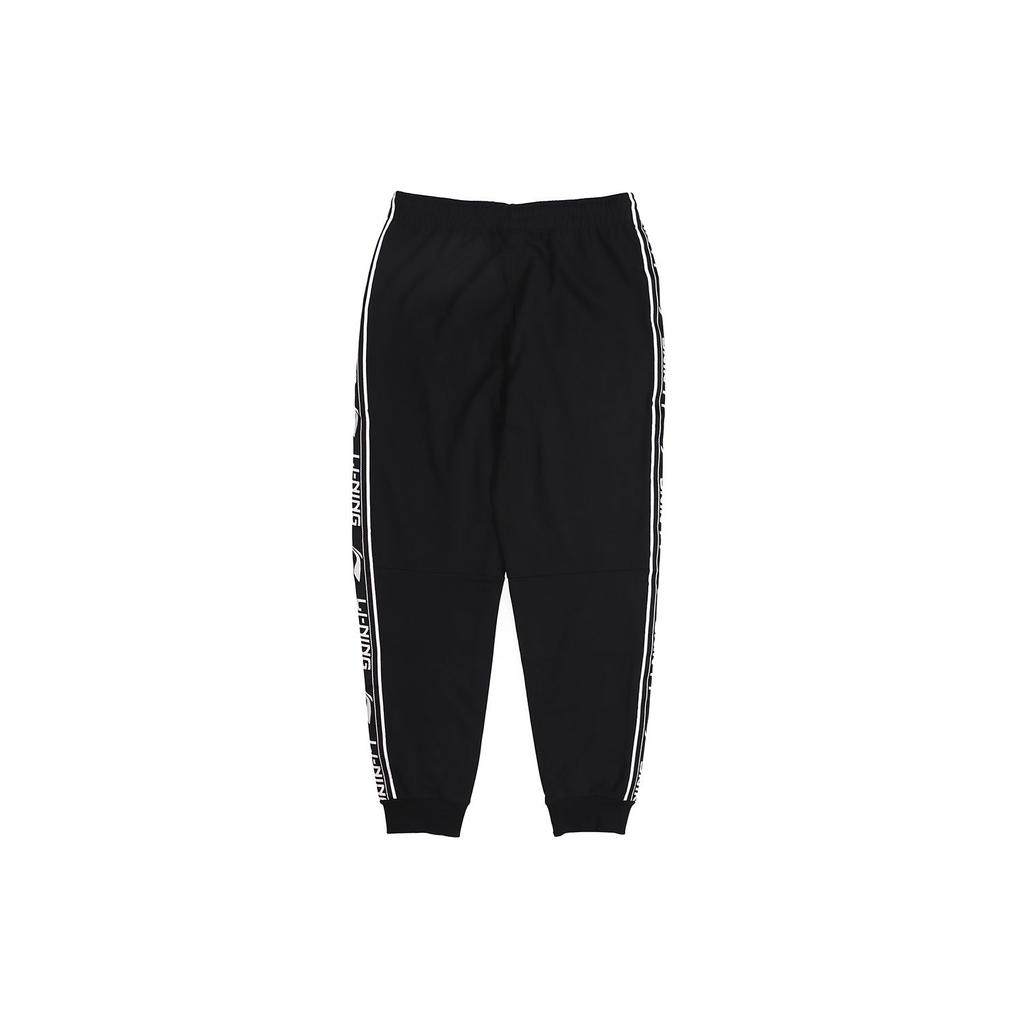 Li-Ning Letter Print Jogger Sweatpants Men Bottoms Black AKLP467-2