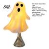 Versatile Lighted Ornament for Parties Cute Ghost LED Decorative Light, Christmas Tree Topper Light with Warm Soft Desktop Night Halloween Party Glow,