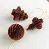 Solid Color Christmas Tree Pendant Paper Christmas Tree Decoration  Home