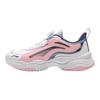 Li Ning Kids Sports Lifestyle Aurora Ground Grip Cushioning Non-Slip Wear-Resistant Low-Top Casual Shoes Kids Casual Shoes Pink White Blue YKCV202-2