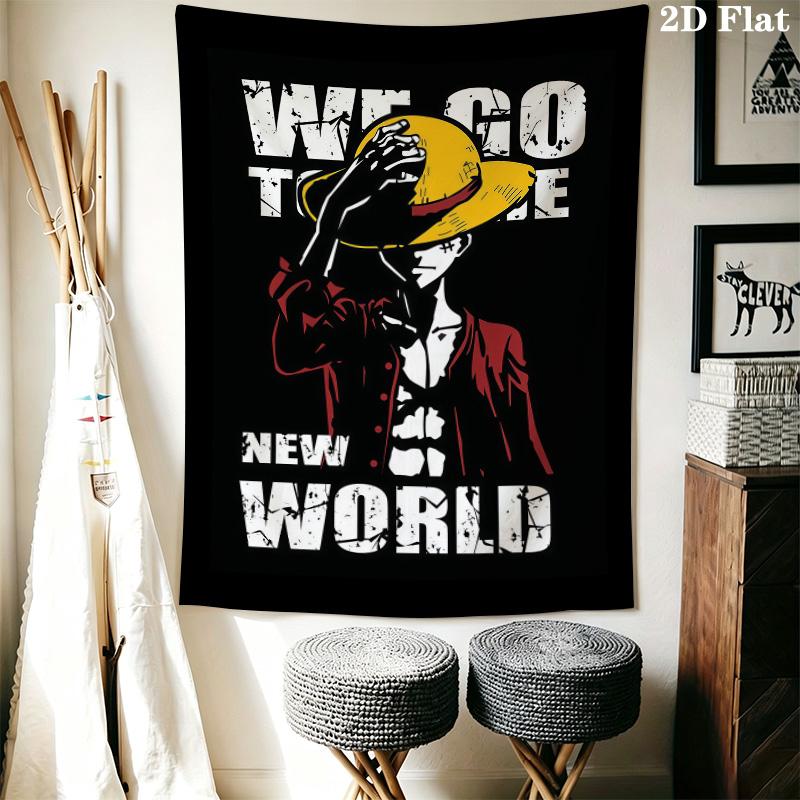 One Piece Monkey D Luffy Wall Tapestry Aesthetic Wall Hanging Printed Fabric Blanket Decorative Tapestries For Bedroom Living Room Home Decor