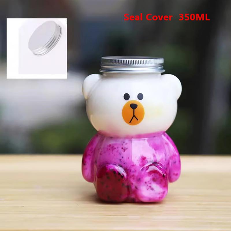 

Бутылки для воды Kawaii Small Bear для молока, чая, кофе, сока, портативная питьевая чашка для дома, прозрачная бутылка для сока