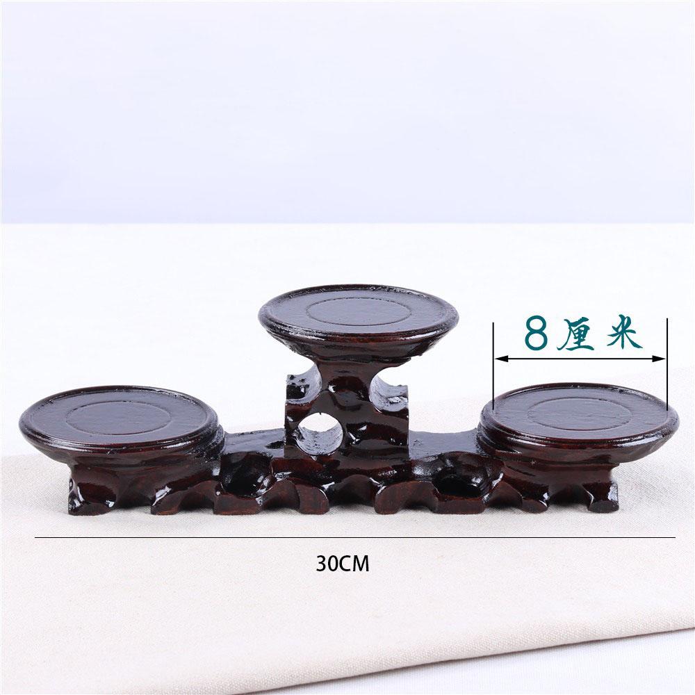 Red Wood Solid Wood Head Base, Vase, Bonsai Base, Purple Sand, Tea Pot, Large, Medium Height, Circular, Jade