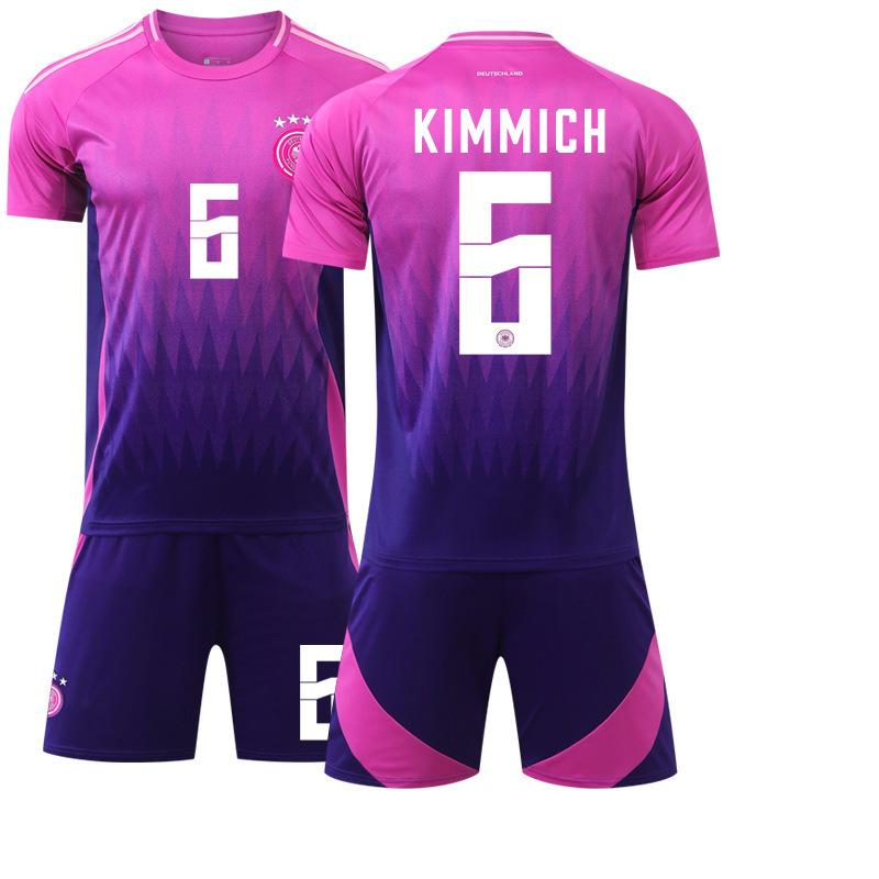 Germany Away Football Jersey Number Crosskimich Purple European Cup Jersey Custom Short-sleeved Jersey