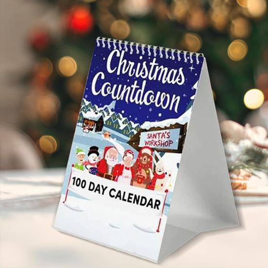 Christmas Tear-Off Countdown Calendar 2025 Desktop 100 Day Christmas Countdown Calendar Festival Advent Calendar for Home Decor Daily Countdown