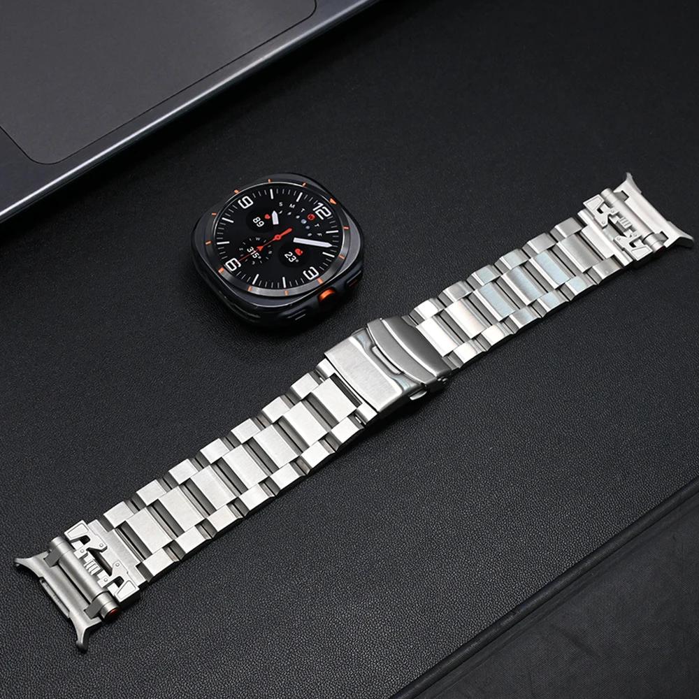 Stainless Steel Band for Samsung Galaxy Watch Ultra 47mm 2025 No Gaps Bracelet Quick Fit Business Strap for GALAXY ULTRA 7 47MM