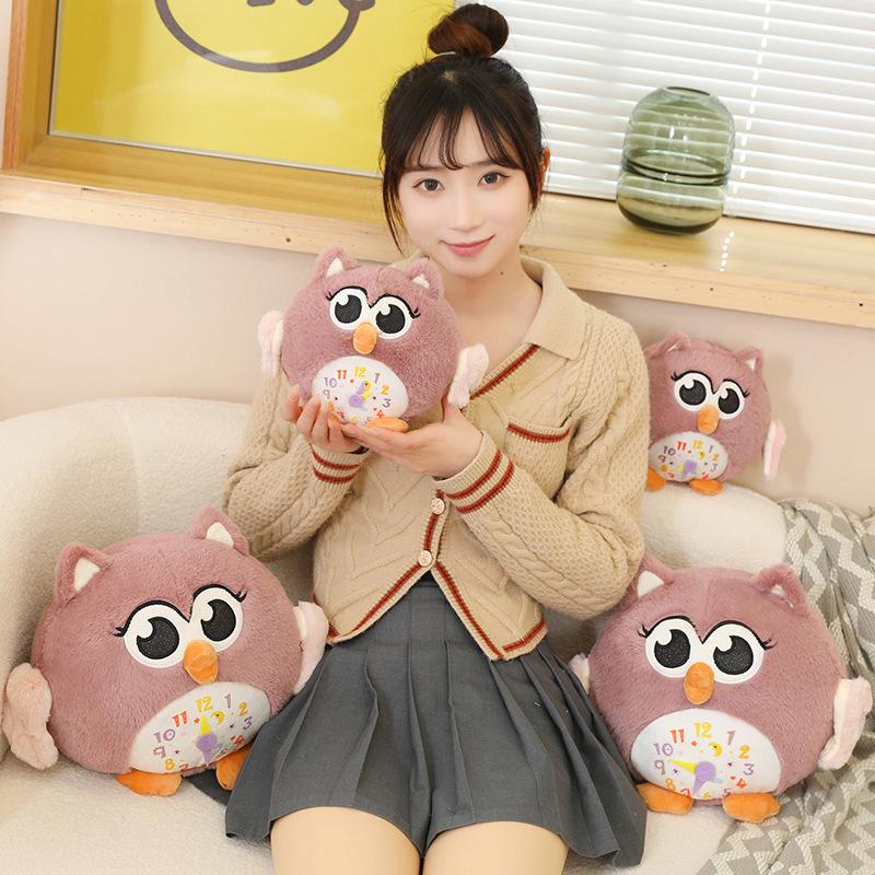 Bai Fen Bai Dolls And Toys Men's Cute Cute Clock Owl Doll Plush Toy Bird Doll Kindergarten Baby Soothing Doll
