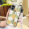 Oil Painting Phone Holder Phone Case For Oukitel C33 Back Cover Anti-dust Protective Anti-knock Lanyard Silicone Flower