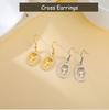 Cazador Gold Color Clear Zircon Cross Earrings for Women Stainless Steel Jesus Jewelry Christian Earrings Mother's Day Gift 2026
