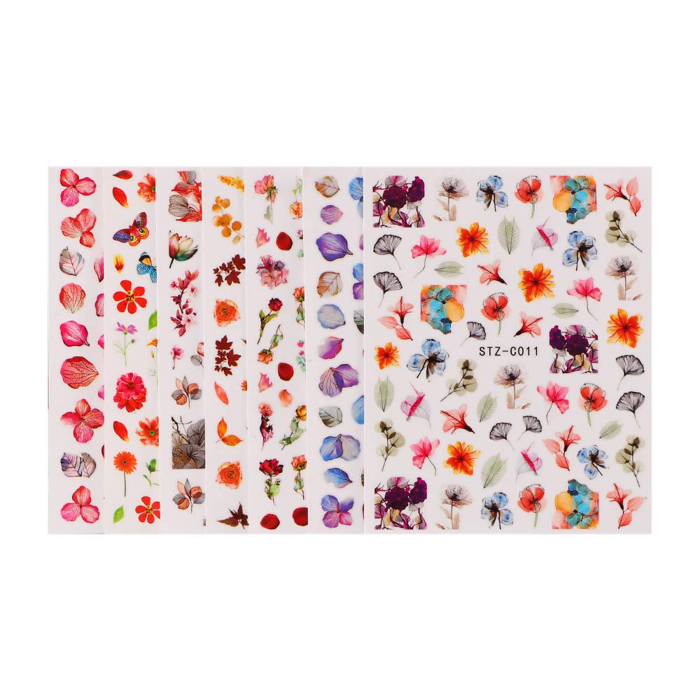 

Women Manicure Lavender Butterfly Dry Flower Nail Foils 3D Decals Nail Stickers Nail Art Decoration