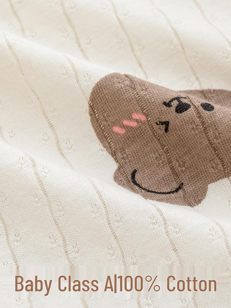 Ultra-dünner Sommer Baby Body - Langarm, Reine Baumwolle, Ohne Etikett, Atmungsaktiv, Bauchschutz