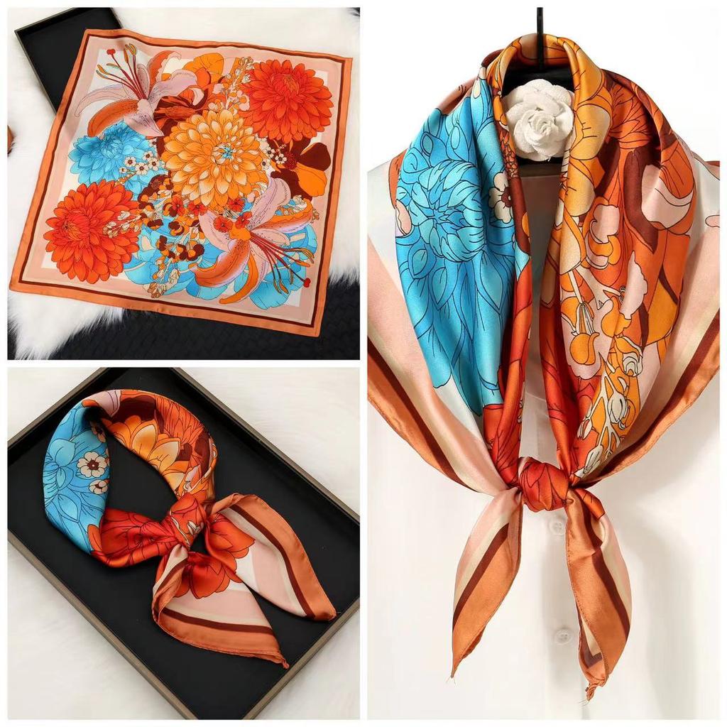 Eleganti Foulard di Seta da Donna Con Centinaia di Camicie, Assistenti di Volo, Decorazione Professionale, Protezione del Collo, Foulard, 70 Foulard Quadrati Piccoli.
