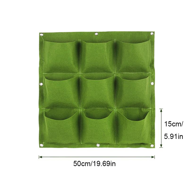 Low Maintenance Vertical Garden Planter Bag for Wall Mounting on Patio Balcony