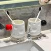 Luxury Ceramic Toothbrush Holder - Elegant High-End Design for Couples