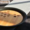 900ML Japanese Bamboo Cover Black Pottery Pot Bearing Holder Plum Blossom Water Storage Tea Tray Circular Dry Soaking Table Gift