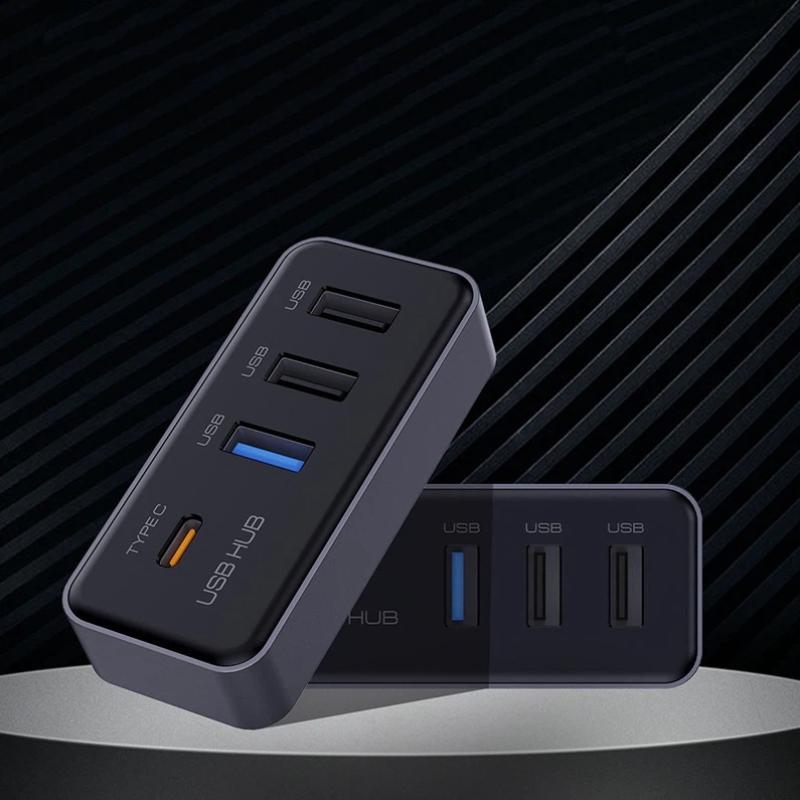 Docking Station Usb Hub 4-In-1 For Model 3 Model Y Glovebox For Dashcam Flash Drive Charger Data Transfer Games Music