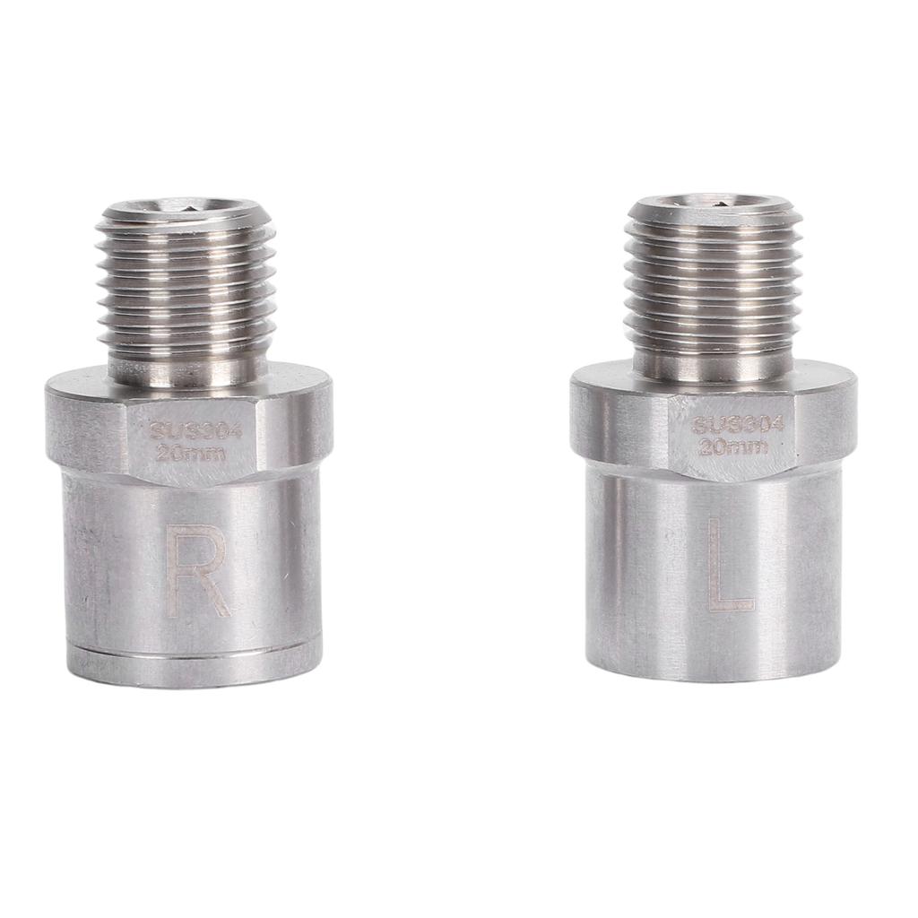 1 Par de Adaptadores de Pedal de Bicicleta Aço Inoxidável Rosca Macho 1 2pol para Rosca Fêmea 9 16pol Extensores de Pedal de Bicicleta para Pedivela