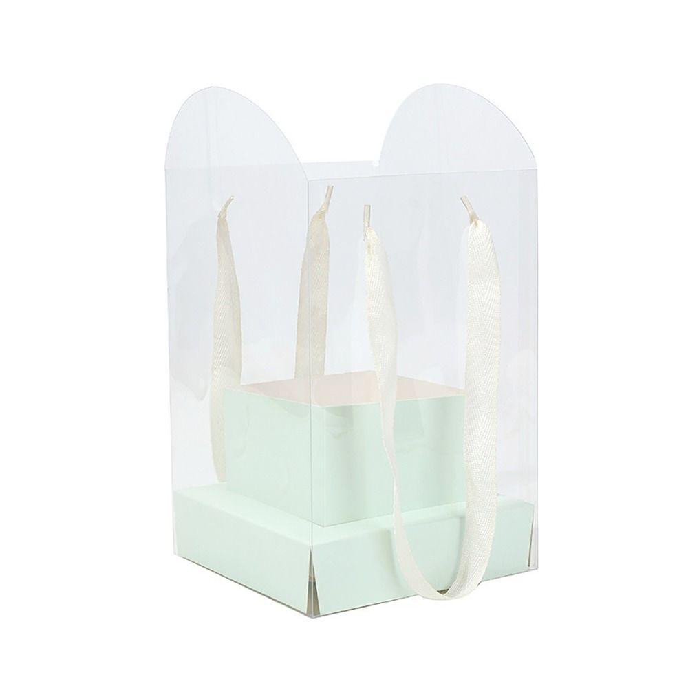 5Pcs Bouquet Wrapping Bag Waterproof Flower Packaging Box Flower Handbag Box For Wedding Party
