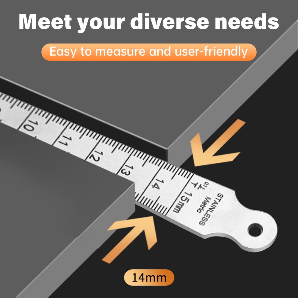Taper Gauge Feeler 1-15mm Stainless Steel Gap Hole Measuring Tool Thickness Gauge Measuring Probes Aperture Measurement Tool
