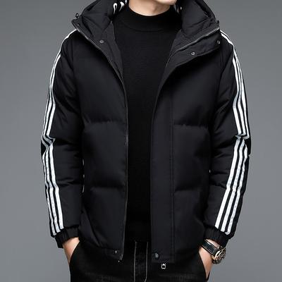 2025 Winter Cotton-padded Clothes Men's Three Bars Classic Quality Cotton-padded Clothes Thickened Thermal Shorts Cotton-padded Jackets Winter