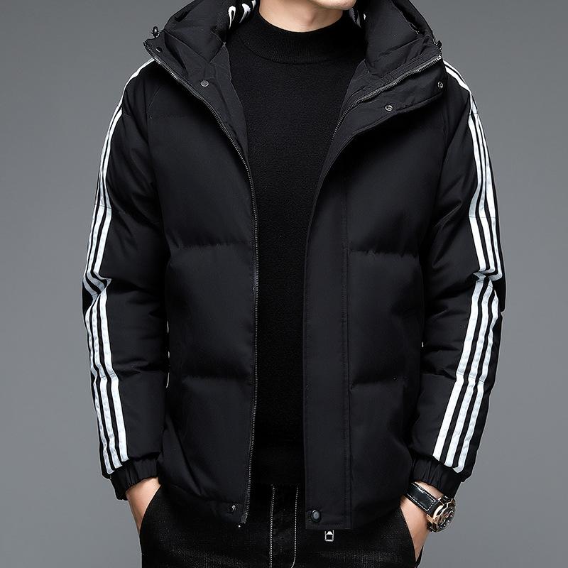 2025 Winter Cotton-padded Clothes Men's Three Bars Classic Quality Cotton-padded Clothes Thickened Thermal Shorts Cotton-padded Jackets Winter