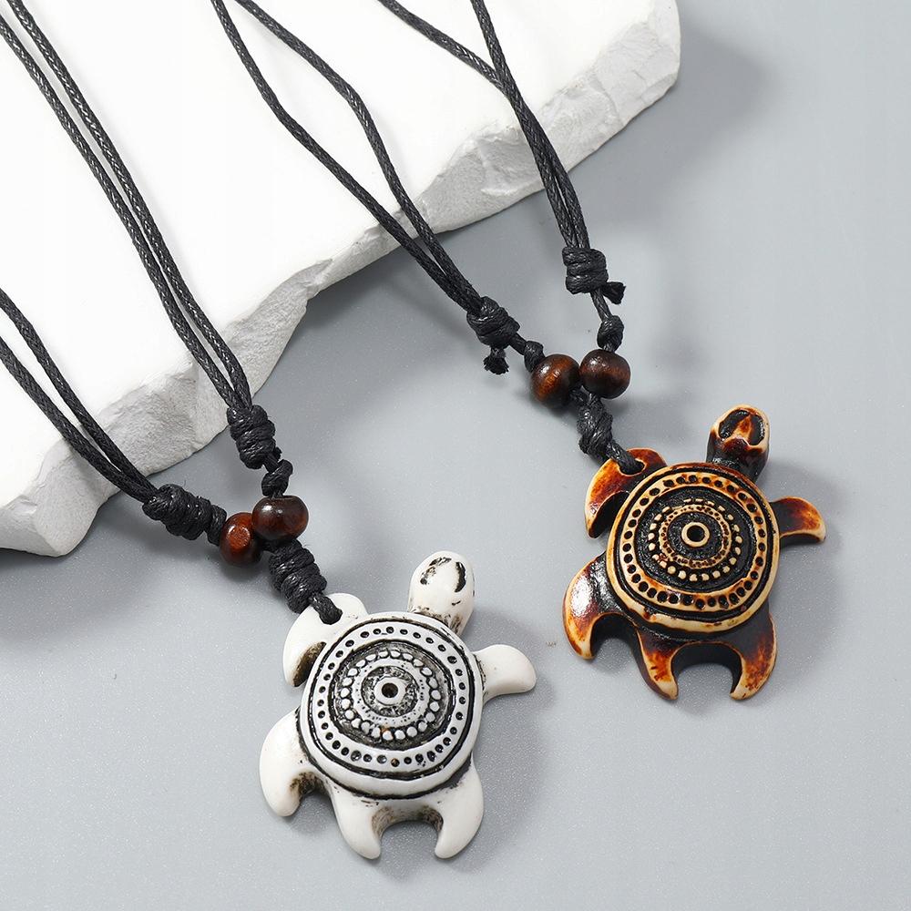 Sea Turtle Necklace Kite Surfer Windsurfing Strap Rasta White