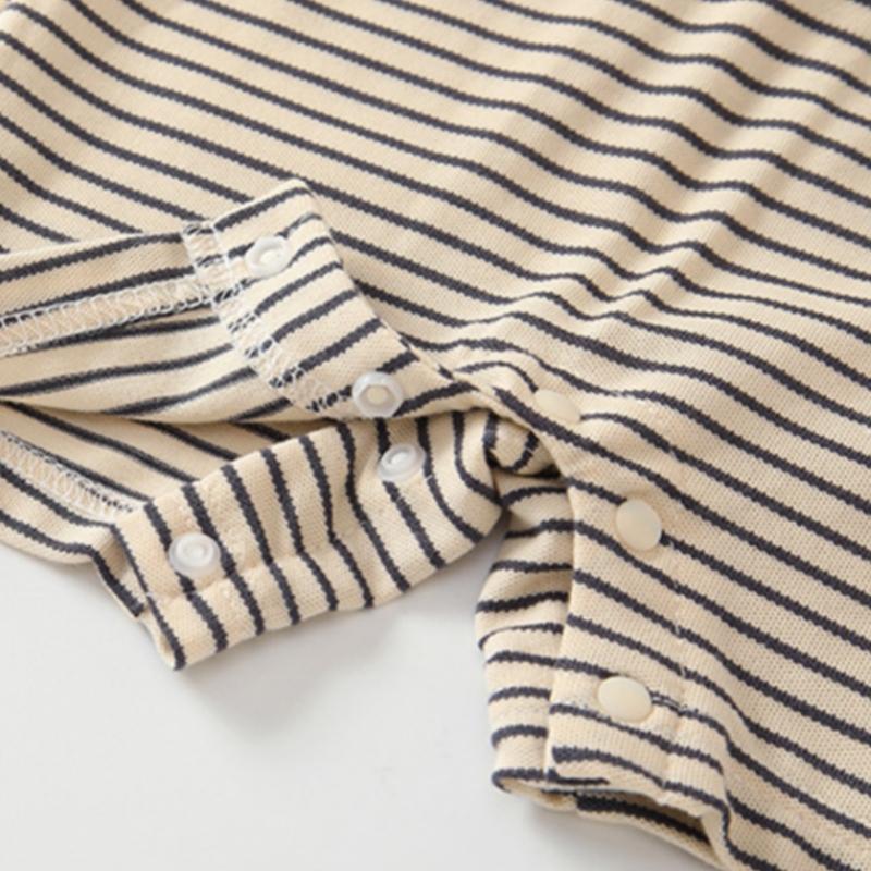 Baby Rompers Summer Stripesd Pure Cotton Short-sleeved Bodysuit For Girls And Boys Fashionable Clothes Infant Bodysuits Loose Toddler Clothing