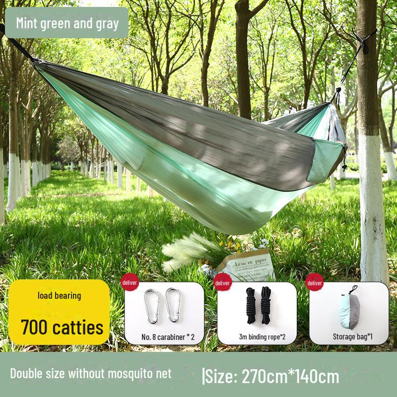"""Schnellöffnende Mückendichte Outdoor-Hängematte mit Netz - Einzel-/Doppel-, Kippsicher, Nylon"""