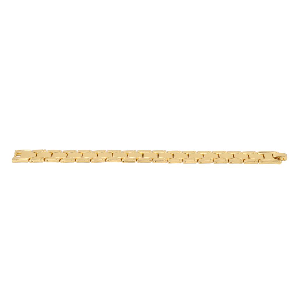 Magnet Therapy Bracelet Hexagon Design Improve Sleep Stylish Widen Titanium Steel Bracelets Jewelry