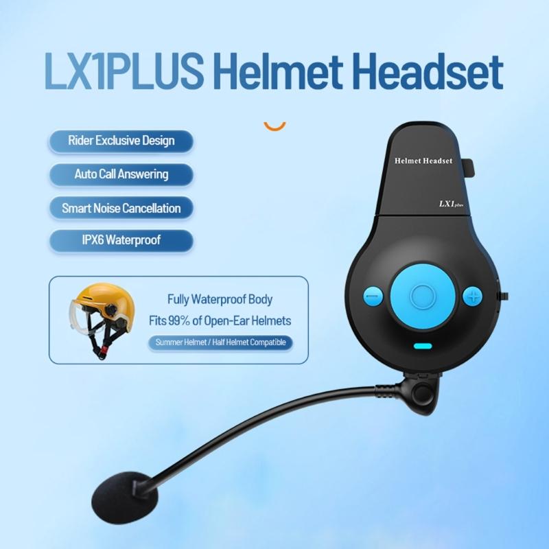 ABS Noise Cancelling Shock Resistant Lightweight IP67 Dustproof Bike Helmet Communication System Wireless Connectivity