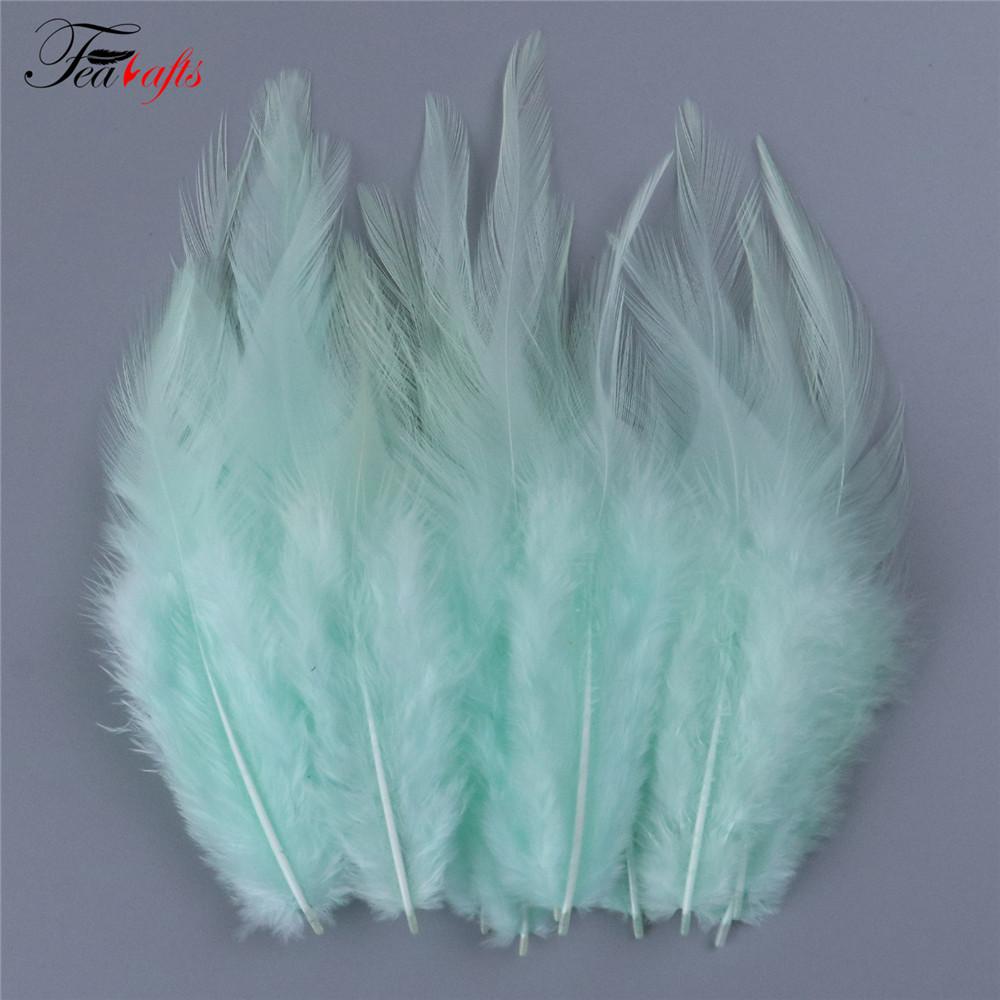 100pcs Rooster Feather Plume For Jewelry Making Pink Fly Tying Plumas Wedding Dress Decorative Dream Catcher Feathers DIY Crafts