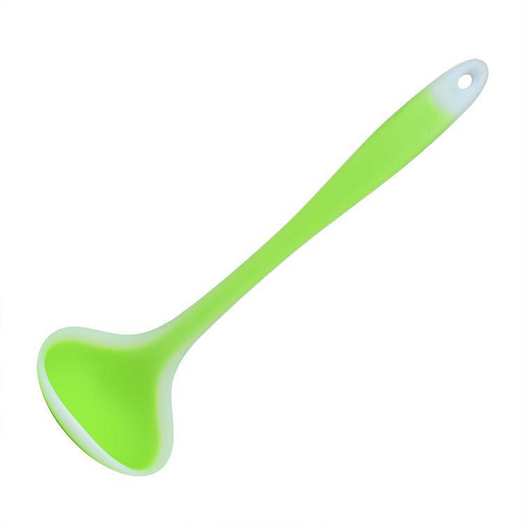 Silicone Non-stick High-Temperature Resistant Ladle with Long Handle for Soup and Porridge
