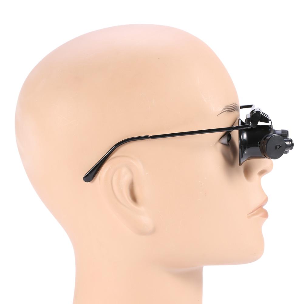 20X Magnification Single Eyeglass Magnifying Jeweler Watch Repair LED Light Magnifier